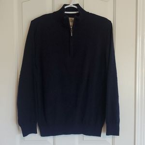 L.L. Bean Dark Blue Quarter Zip Sweater